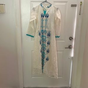 White jacket anarkali